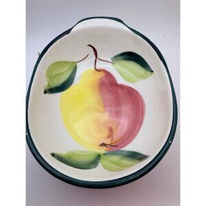 Vintage Italy Handpainted Fruit motif  candy trinket nut dish Pear Apple